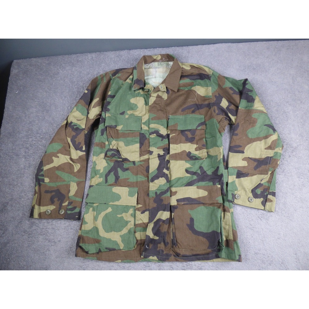 US Army Woodland Camo BDU Field Jacket Small Regular 8415-01-084-1643 Ripstop